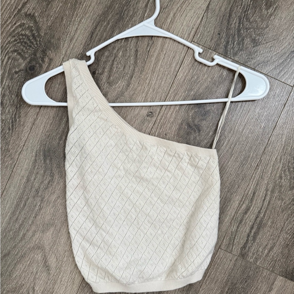 Pacsun La Hearts Cream Knit Top